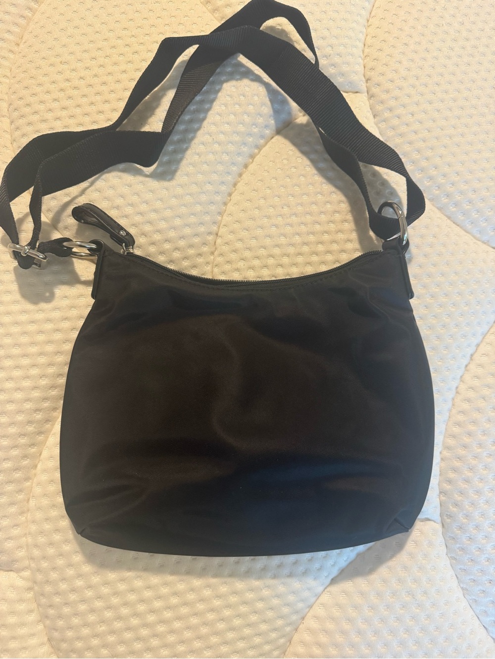 Nine & Co. Black Nylon Bag with Front Zip Pocket - Picture 4 of 5
